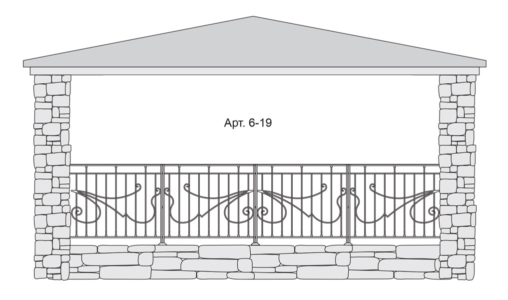 Кованый балкон Арт. 6-19