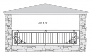 Кованый балкон Арт. 6-10
