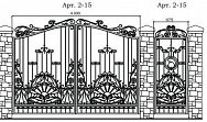 Ворота с художественной ковкой Арт. 2-15