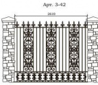 Кованый забор Арт. 3-42
