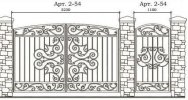 Кованые ворота Арт. 2-54