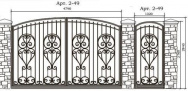 Кованые ворота Арт. 2-49