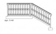 Кованые перила Арт. 5-40