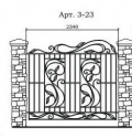 Забор с коваными узорами Арт. 3-23