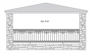 Кованый балкон Арт. 6-21