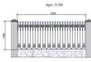 Кованый забор Арт. 3-38