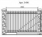 Кованый забор Арт. 3-06