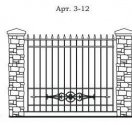 Кованый забор Арт. 3-12
