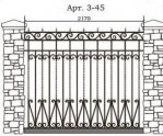 Кованый забор Арт. 3-45