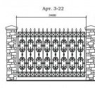 Забор с коваными узорами Арт. 3-22