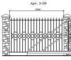 Кованый забор Арт. 3-08