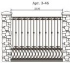 Кованый забор Арт. 3-46