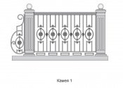 Кованые перила Камея 1