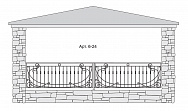 Кованый балкон Арт. 6-24