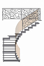 Кованая винтовая Лестница 2