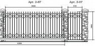 Кованые ворота с пиками Арт. 2-07