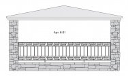 Кованый балкон Арт. 6-01