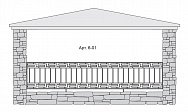 Кованый балкон Арт. 6-01