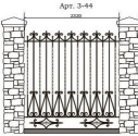 Кованый забор Арт. 3-44