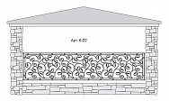 Кованый балкон Арт. 6-22