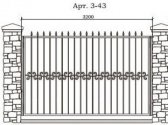 Кованый забор Арт. 3-43