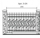 Забор с коваными узорами Арт. 3-24