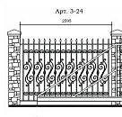Забор с коваными узорами Арт. 3-24