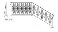 Кованые перила Арт. 5-32