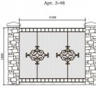 Кованый забор Арт. 3-48