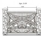 Кованый забор Арт. 3-34