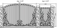 Распашные кованые ворота Арт. 2-27
