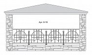 Кованый балкон Арт. 6-16