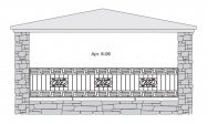 Кованый балкон Арт. 6-06
