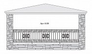 Кованый балкон Арт. 6-06