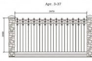 Кованый забор Арт. 3-37