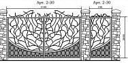 Кованые распашные ворота Арт. 2-30