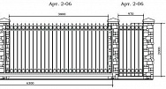 Кованые ворота с ромбами Арт. 2-05